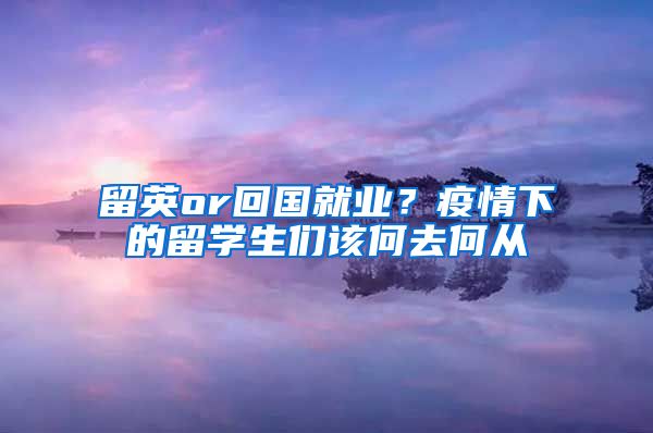 留英or回国就业？疫情下的留学生们该何去何从