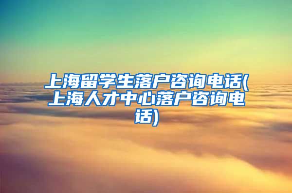 上海留学生落户咨询电话(上海人才中心落户咨询电话)