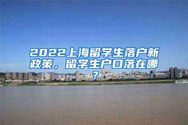 2022上海留学生落户新政策，留学生户口落在哪？