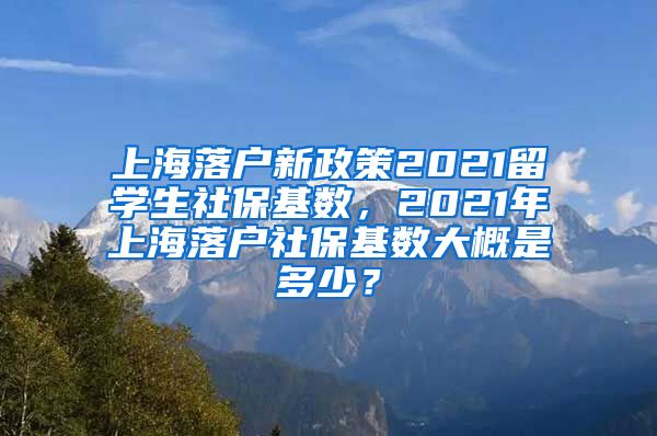 上海落户新政策2021留学生社保基数，2021年上海落户社保基数大概是多少？