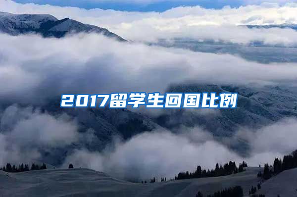 2017留学生回国比例