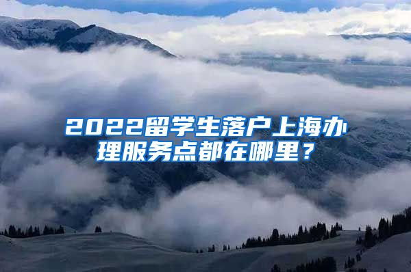 2022留学生落户上海办理服务点都在哪里？