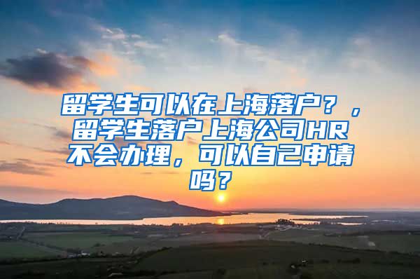 留学生可以在上海落户？，留学生落户上海公司HR不会办理，可以自己申请吗？