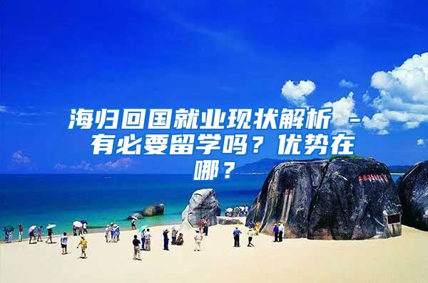 海归回国就业现状解析 - 有必要留学吗？优势在哪？