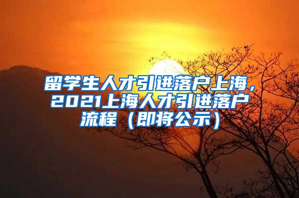 留学生人才引进落户上海，2021上海人才引进落户流程（即将公示）