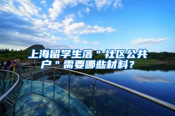 上海留学生落＂社区公共户＂需要哪些材料？