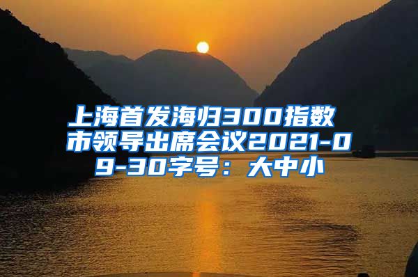 上海首发海归300指数 市领导出席会议2021-09-30字号：大中小