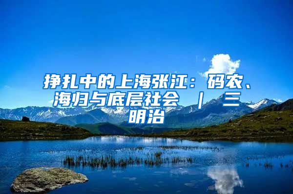 挣扎中的上海张江：码农、海归与底层社会 ｜ 三明治