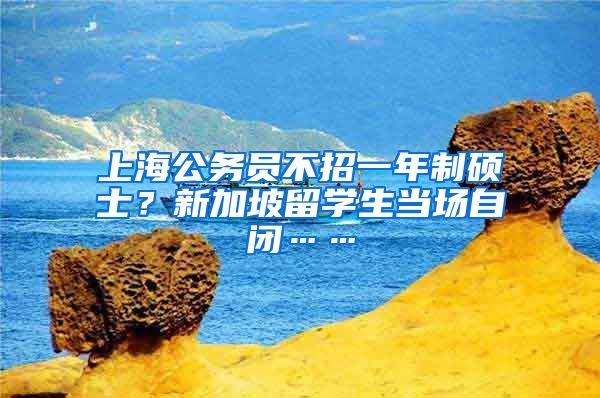 上海公务员不招一年制硕士？新加坡留学生当场自闭……