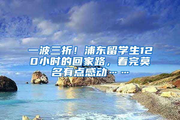 一波三折！浦东留学生120小时的回家路，看完莫名有点感动……