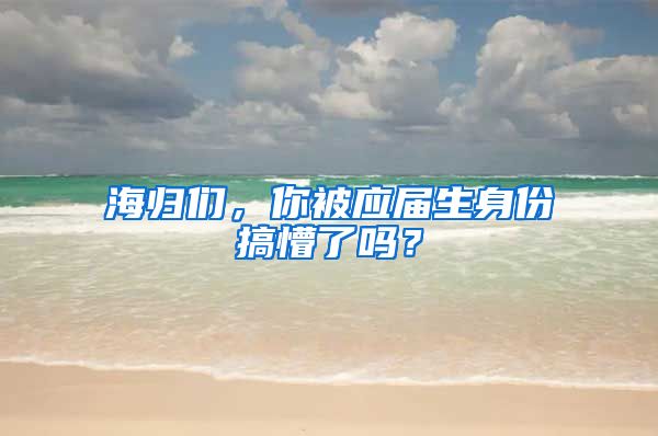 海归们，你被应届生身份搞懵了吗？