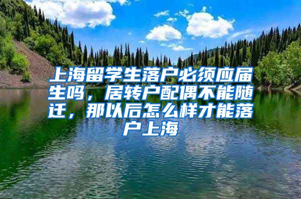 上海留学生落户必须应届生吗，居转户配偶不能随迁，那以后怎么样才能落户上海