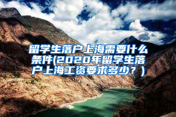 留学生落户上海需要什么条件(2020年留学生落户上海工资要求多少？)