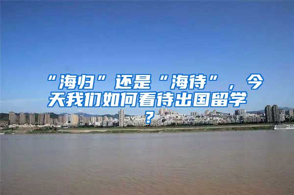 “海归”还是“海待”，今天我们如何看待出国留学？