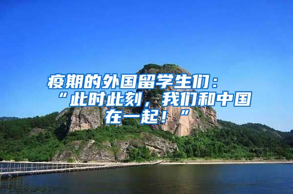 疫期的外国留学生们：“此时此刻，我们和中国在一起！”