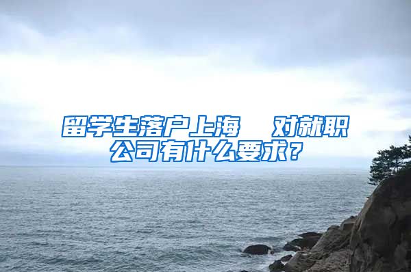 留学生落户上海  对就职公司有什么要求？