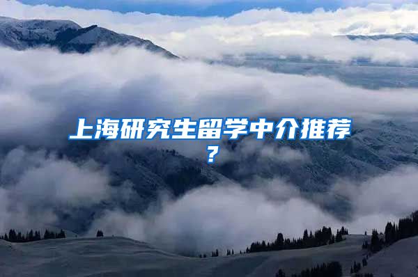 上海研究生留学中介推荐？