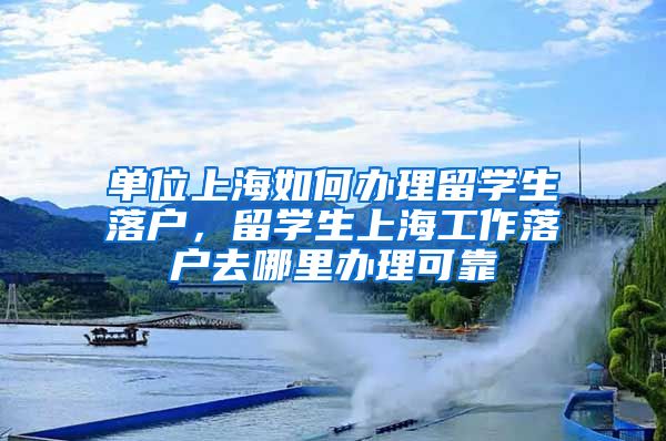 单位上海如何办理留学生落户，留学生上海工作落户去哪里办理可靠