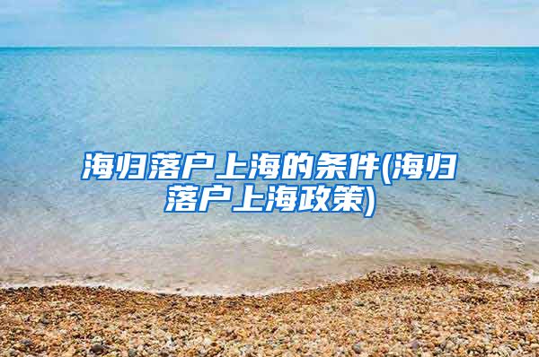 海归落户上海的条件(海归落户上海政策)