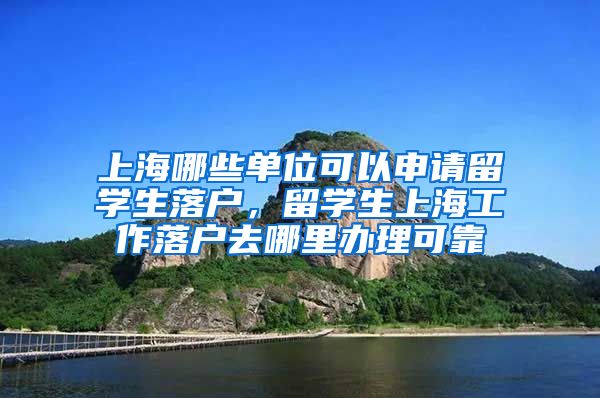 上海哪些单位可以申请留学生落户，留学生上海工作落户去哪里办理可靠