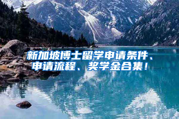 新加坡博士留学申请条件、申请流程、奖学金合集！