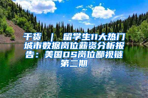 干货 ｜ 留学生11大热门城市数据岗位薪资分析报告：美国DS岗位鄙视链第二期