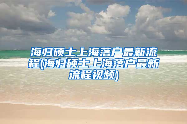 海归硕士上海落户最新流程(海归硕士上海落户最新流程视频)