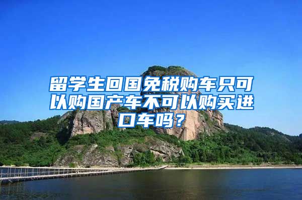 留学生回国免税购车只可以购国产车不可以购买进口车吗？