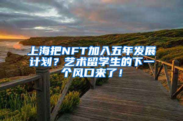 上海把NFT加入五年发展计划？艺术留学生的下一个风口来了！