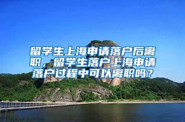 留学生上海申请落户后离职，留学生落户上海申请落户过程中可以离职吗？