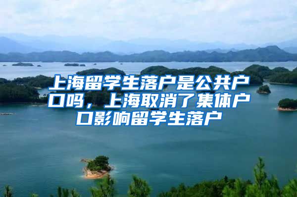 上海留学生落户是公共户口吗，上海取消了集体户口影响留学生落户