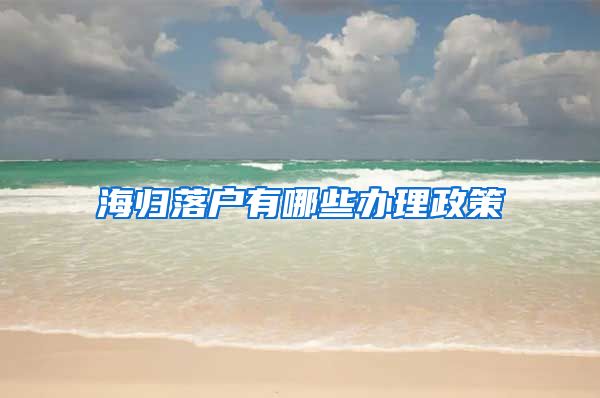 海归落户有哪些办理政策