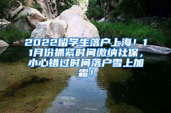 2022留学生落户上海！11月份抓紧时间缴纳社保，小心错过时间落户雪上加霜！