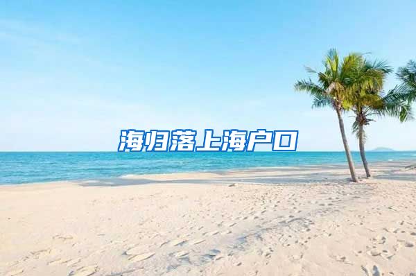 海归落上海户口