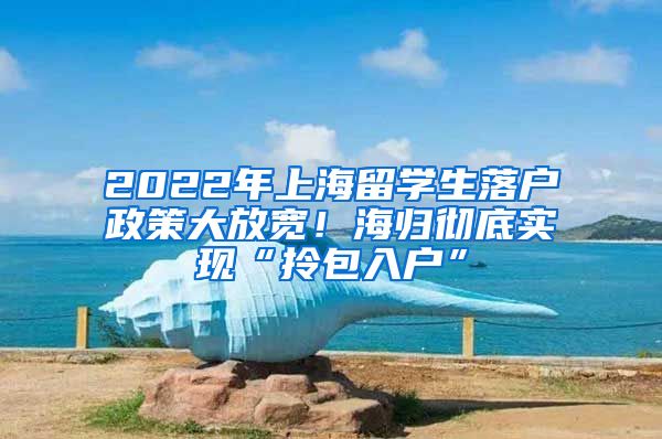 2022年上海留学生落户政策大放宽！海归彻底实现“拎包入户”