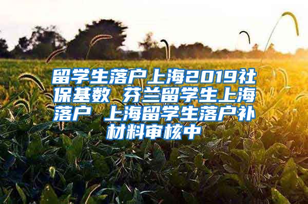 留学生落户上海2019社保基数 芬兰留学生上海落户 上海留学生落户补材料审核中