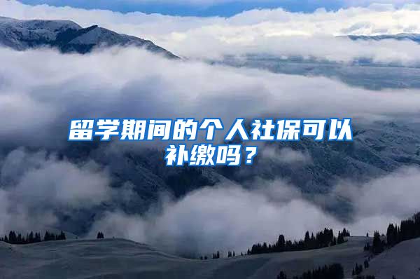 留学期间的个人社保可以补缴吗？