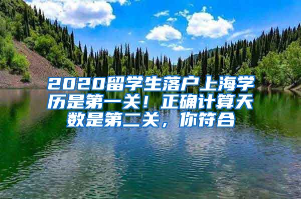 2020留学生落户上海学历是第一关！正确计算天数是第二关，你符合