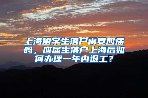 上海留学生落户需要应届吗，应届生落户上海后如何办理一年内退工？