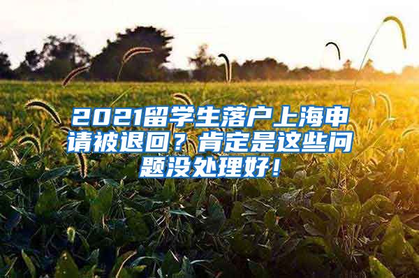 2021留学生落户上海申请被退回？肯定是这些问题没处理好！