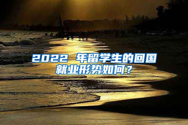 2022 年留学生的回国就业形势如何？