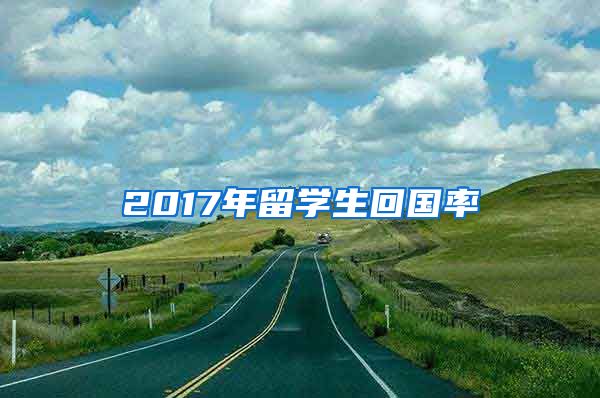 2017年留学生回国率