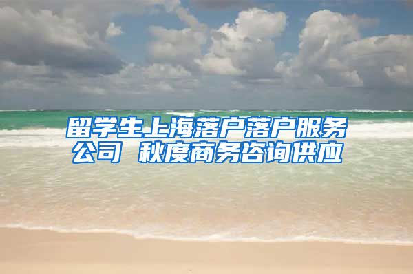 留学生上海落户落户服务公司 秋度商务咨询供应