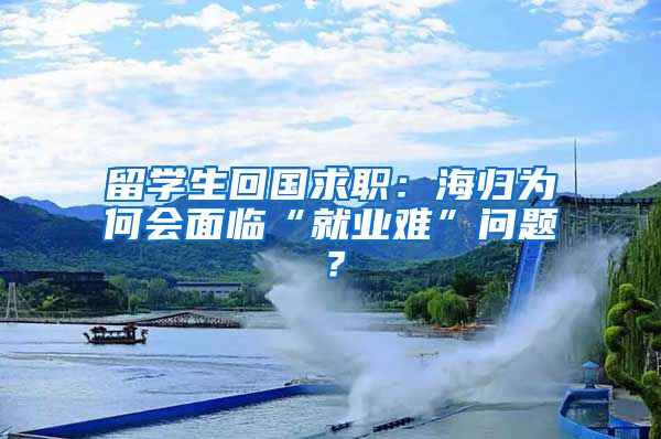 留学生回国求职：海归为何会面临“就业难”问题？