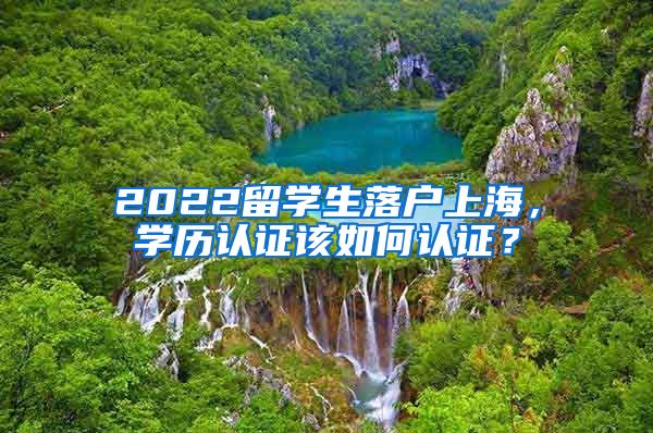 2022留学生落户上海，学历认证该如何认证？