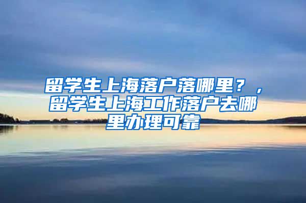 留学生上海落户落哪里？，留学生上海工作落户去哪里办理可靠