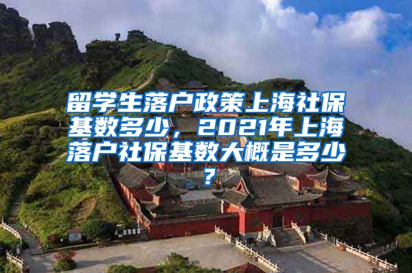 留学生落户政策上海社保基数多少，2021年上海落户社保基数大概是多少？