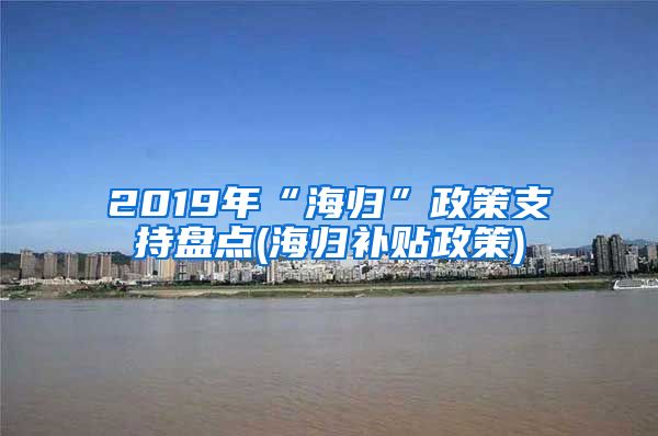 2019年“海归”政策支持盘点(海归补贴政策)